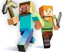 Steve ve Alex ile Vanilla survival Minecraft sunucusu