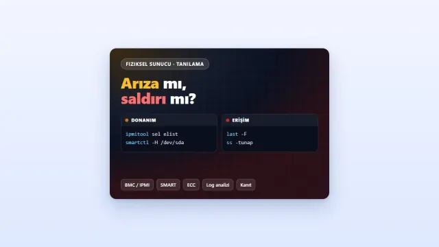Donanım Arızası mı, Siber Saldırı mı? Fiziksel Sunucu Arıza ve Güvenlik Tespiti