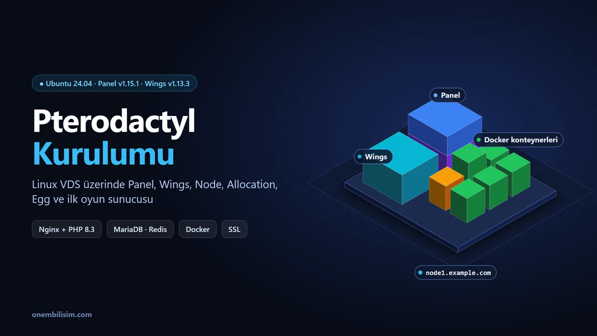 Pterodactyl Kurulumu: Linux VDS Üzerinde Panel, Wings, Node, Egg ve Server Kurma Rehberi