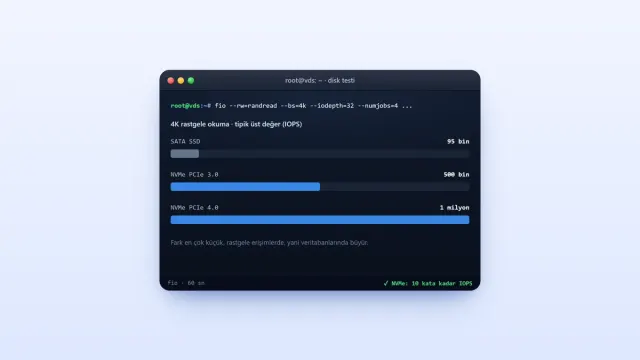 VDS Disk Seçimi: İş Yükünüze Göre NVMe SSD mi Yoksa Standart SSD mi Kullanmalısınız?