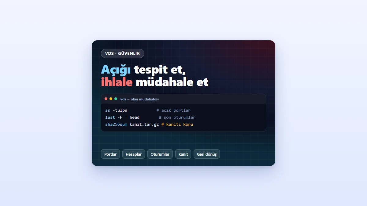 VDS’te Güvenlik Açığı Tespiti ve Adım Adım İhlal Müdahale Rehberi